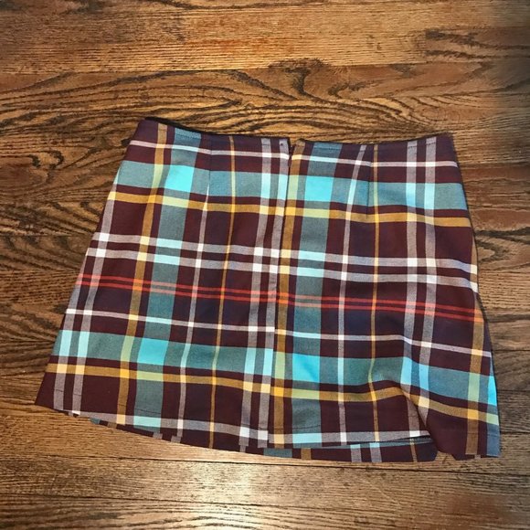 Urban Outfitters Purple Tartan Mini Skirt - Picture 2 of 2